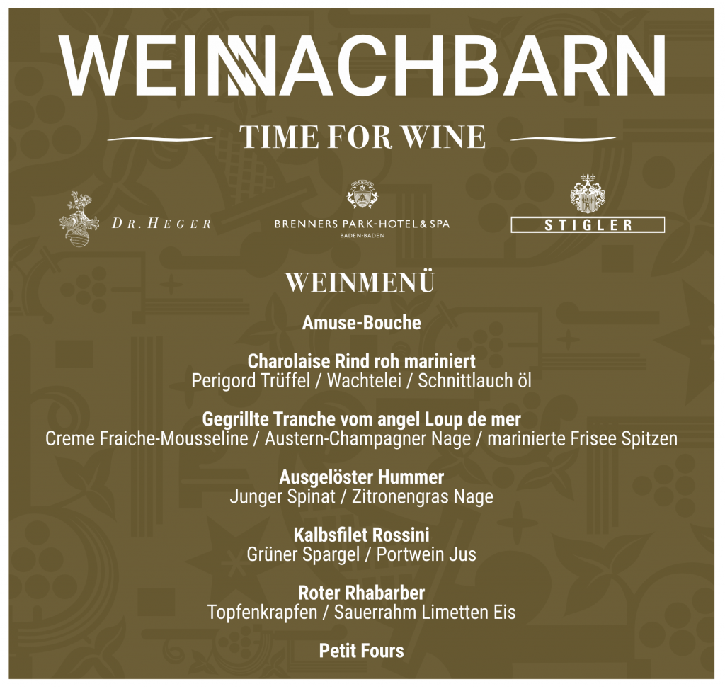 Menü Brenners Time for Wine Baden-Baden WeinNachbarn